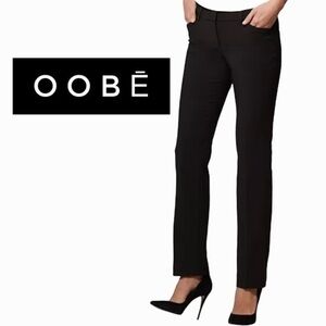 OOBĒ slimming straight leg black dress pants